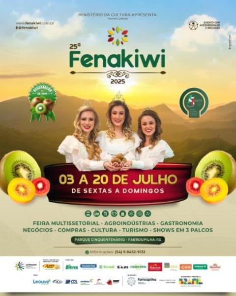 Foto notícia Fenakiwi divulga programação completa e ingressos antecipados a R$ 10,00
