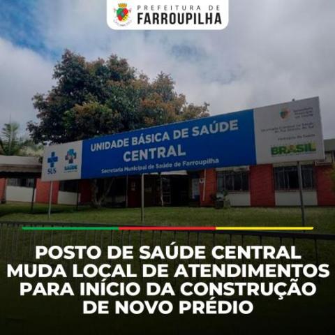 Foto da Notícia Posto de Saúde Central muda local de atendimentos para início da construção de novo prédio