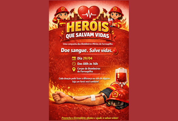 Foto notícia Bombeiros Mirins de Farroupilha promovem campanha de doação de sangue